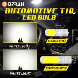 2X T10 W5W 194 T15 W16W LED Bulbs Reading Lights COB Auto Brake Lamp Glass Sapphire Drive-free Dome Light Amber 12V White 6000K