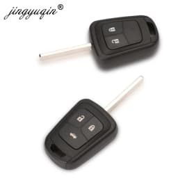 jingyuqin Remote Key Shell for Chevrolet Camaro Sonic Cruze Malibu Volt Spark Equinox Key Fob Case 2/3 Button Replacement