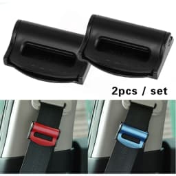 2PCS Plastic Strong Adjustable Car Safety Belt Clips Slip-Resistant Seat Belt Buckle Simple Clamp Fixing Clip Car Styling