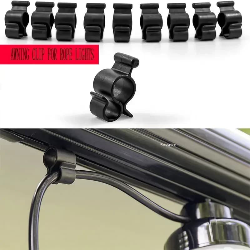 10-20Pcs Camping Awning Hook Clips Caravan Camper String Light Rope Clamp Tent Hooks Multi-use RV Traveling Tent Clip Hanger