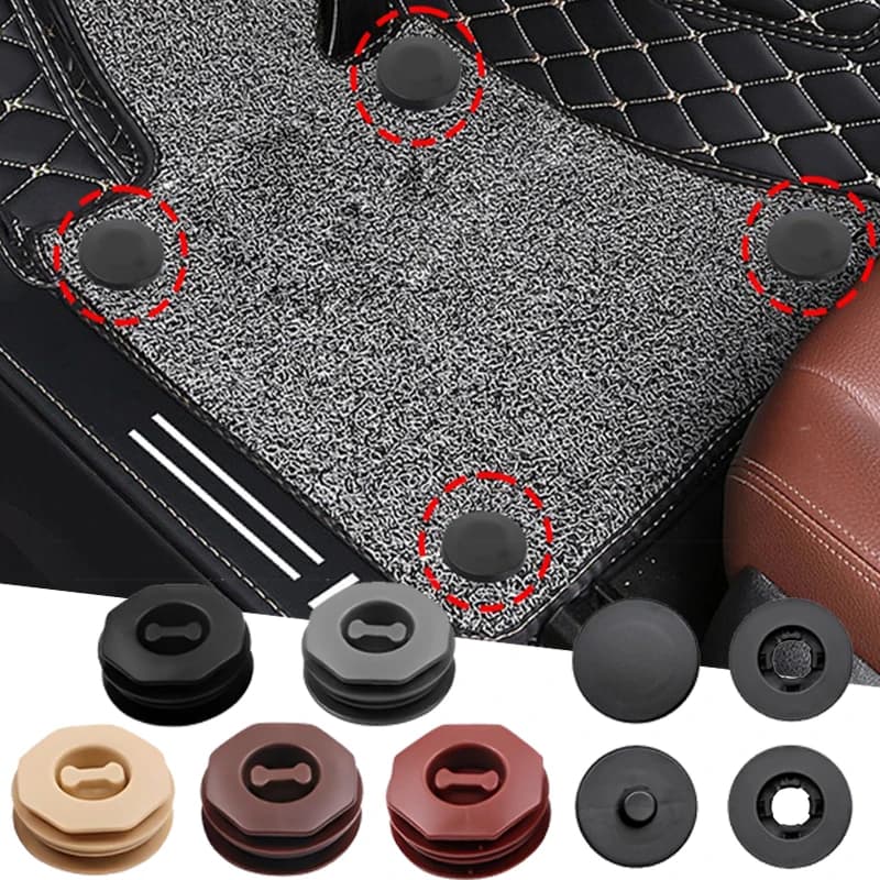 4Pcs Car Floor Mat Fixed Clips Universal Double Layer Floor Carpet Fixing Clamp Buckle Anti Skid Carpet Fastener Car Accessories