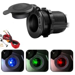 12V Waterproof Car Cigarette Lighter Socket Auto Boat Motorcycle Tractor Power Outlet Socket Receptacle Car Accessories