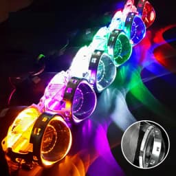 360 Degree LED RGB APP Bluetooth Devil Demon Eyes Car Motorcycle 2.5 3.0 Inch Projector Lenscar Angel Eye DRL Car Accessories