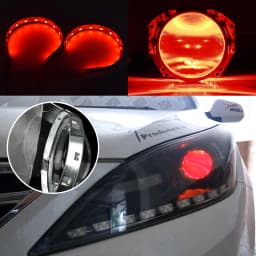 360 Degree LED RGB APP Bluetooth Devil Demon Eyes Car Motorcycle 2.5 3.0 Inch Projector Lenscar Angel Eye DRL Car Accessories