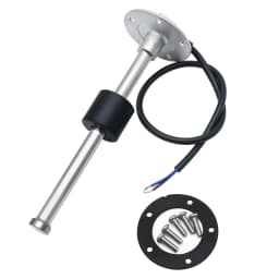 Water Level Gauge Water Level Sensor 52mm Water Level Meter Indicator With Red Light 100-500mm 0-190 Ohm Sensor 12V24V Custom