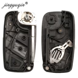 jingyuqin Flip Folding Remote Car Key Case Shell Cover Fob For FIAT Iveco Punto Ducato Stilo Panda Idea Doblo Bravo 2/3 Buttons