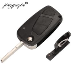 jingyuqin Flip Folding Remote Car Key Case Shell Cover Fob For FIAT Iveco Punto Ducato Stilo Panda Idea Doblo Bravo 2/3 Buttons