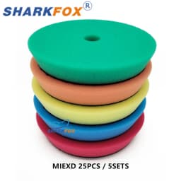 Sharkfox 5"/6"125mm/150mm Car Polishing Germany Sponge Buffing Polisher Pads Smooth Buffer Pad Removes Scratch For Polishing