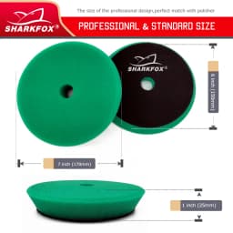 Sharkfox 5"/6"125mm/150mm Car Polishing Germany Sponge Buffing Polisher Pads Smooth Buffer Pad Removes Scratch For Polishing