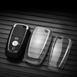 Transparent Tpu Car Remote Key Case for Ford Fusion Mustang Kuga Ecosport Explorer F-150 F-250 F-350 F-450 F-550 Raptor F150 Fob