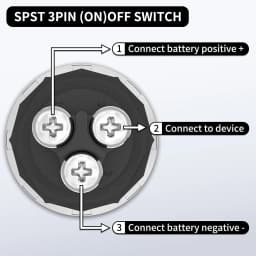 1PC Car Engine Start Ignition Switch 12V 50A 3 Pin SPST Momentary Keyless Push Button Starter Switches ON OFF For Cars Marine RV