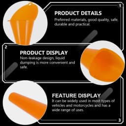 Car Long Mouth Oil Funnel Anti-splash Gasoline Oil Fuel Filling Tool Plastic Engine Funnel Motorcycle Refueling Auto Accessories