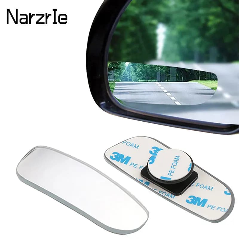 2pcs Car Mirror 360 Degree Wide Angle Convex Blind Spot Mirror Parking Auto Motorcycle Rear View Adjustable Mirror Accessories