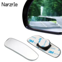 2pcs Car Mirror 360 Degree Wide Angle Convex Blind Spot Mirror Parking Auto Motorcycle Rear View Adjustable Mirror Accessories