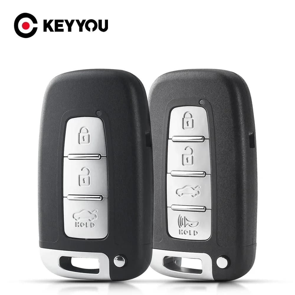 KEYYOU 2/3/4 Buttons Smart Car Remote Key Case Shell For Hyundai IX35 Sonata 8 Elantra For Kia K2 K5 Sportage Forte Replacement