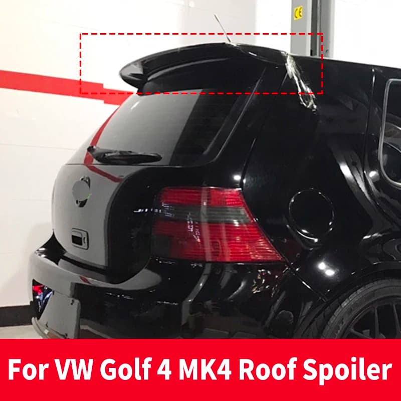 For Volkswagen VW GOLF 4 Roof Spoiler 1998-2004 Mk4 ABS Material Unpainted Color Rear Trunk Lip Spoiler Wing