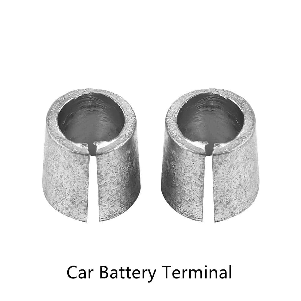 2 Pcs Car Battery Post Adaptors Sleeves Car Battery Terminal Converters Post Adaptors Sleeves Positive Negative Repair Shim