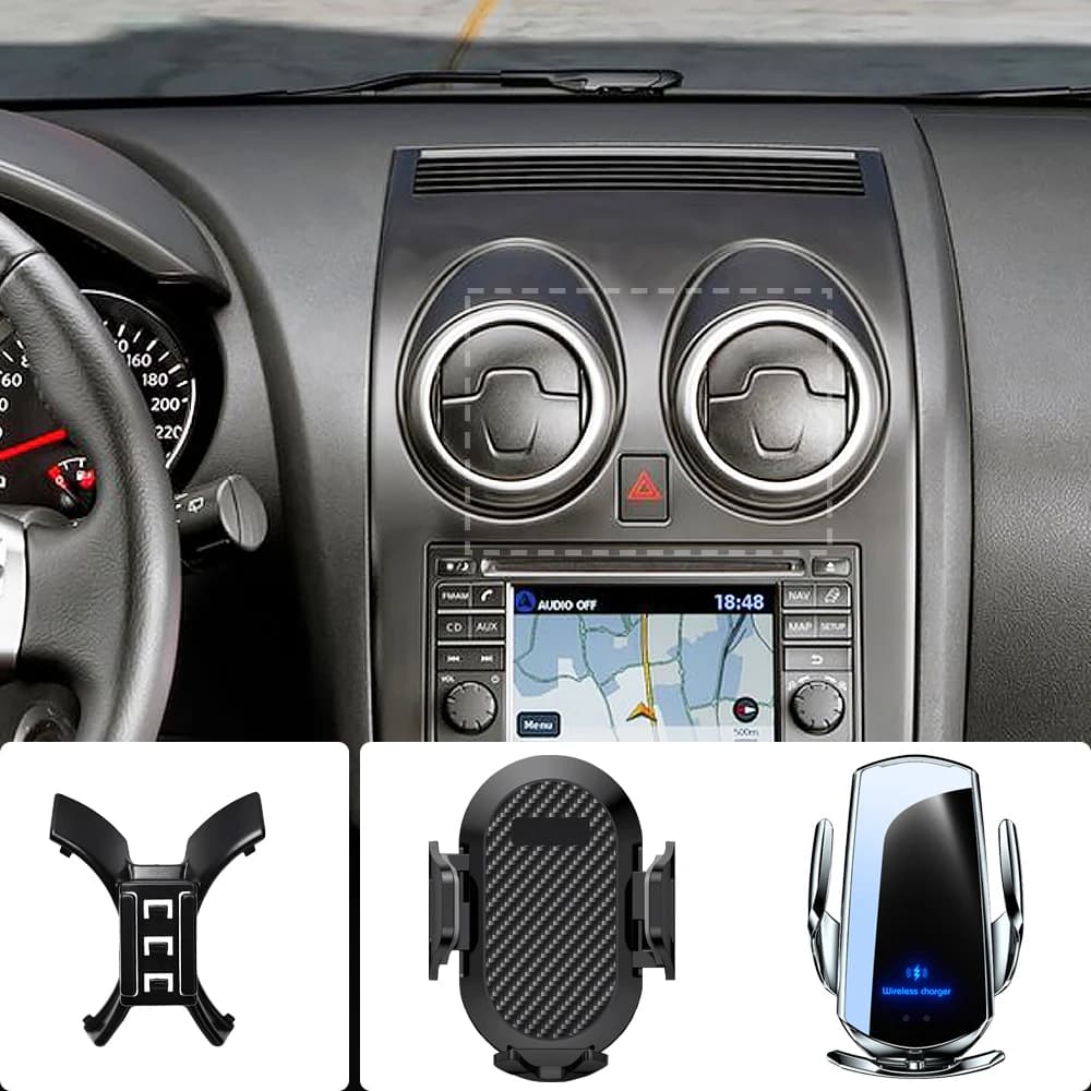 Car Phone Holder For Nissan Qashqai j10 2013 2012 2011 2010 2009 2008 Fixed Bracket Base Special Wireless Charging Phone Mounts