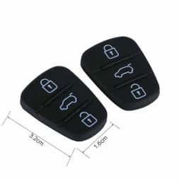 1 Pair For Hyundai I10 I20 I30 For KIA CEE'D CAR 2012 Car Remote Car 3 Buttons Key Fobs Case Rubber Shell Black Accessories