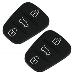 1 Pair For Hyundai I10 I20 I30 For KIA CEE'D CAR 2012 Car Remote Car 3 Buttons Key Fobs Case Rubber Shell Black Accessories