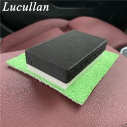 Lucullan Portable Ceramic Coating Applicators Thick Cloth+ Foam Block with Double Side Hook and Loop