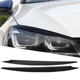 2Pcs For VW Golf 7 Vii Gti GTd R MK7 2013-2017 Headlight Eyebrow Eyelid Cover Trim ABS Carbon Fiber Striking