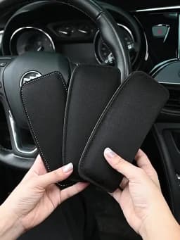 Comfortable Suede Car Pillow Car Knee Pad Auto Cushion Elastic Memory Foam Leg Pad Headrest In The Car Accessories