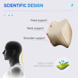 Car Headrest Pillow Interior Auto Neck Head Protector Cushion Car Waist Support Memory Cotton Soft Back Cushion Auto Accessory