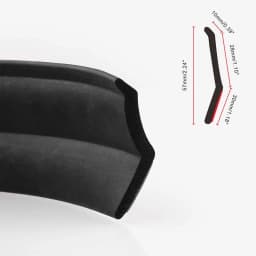 Car Front Bumper Lip Splitter Spoiler Rubber Skirt Protector Body Trim Bumper Lip Strip Car Side Skirt