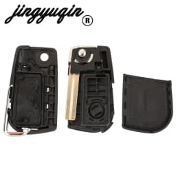 Jingyuqin 2/3 Buttons Flip Remote Car Key Shell Case For Toyota Corolla 2017 RAV4 Before 2013 Toy43 Toy48 VA2 Blade Replacement