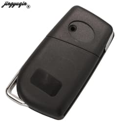 Jingyuqin 2/3 Buttons Flip Remote Car Key Shell Case For Toyota Corolla 2017 RAV4 Before 2013 Toy43 Toy48 VA2 Blade Replacement