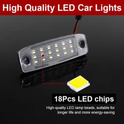 2pcs 12v White 18LEDs For Kia Sportage 2010-up For Hyundai Kona 2017- For i40 CW 2011- High Quality SMD Car License Plate Lights
