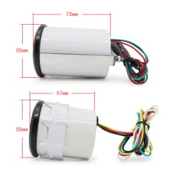 52mm Boost/Vacuum/Water Temp/Oil Temp/Oil Press/Voltage/Tachometer/Air Fuel Ratio/EGT Gauge Analog Blue Led+ 52MM Gauge Pods