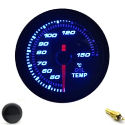 52mm Boost/Vacuum/Water Temp/Oil Temp/Oil Press/Voltage/Tachometer/Air Fuel Ratio/EGT Gauge Analog Blue Led+ 52MM Gauge Pods