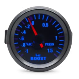 52mm Boost/Vacuum/Water Temp/Oil Temp/Oil Press/Voltage/Tachometer/Air Fuel Ratio/EGT Gauge Analog Blue Led+ 52MM Gauge Pods