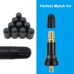 Plastic Black Tire Valve Caps for TR20008 TPMS, Universal Stem Covers for Cars, SUVs, Bike and Bicycle, Trucks, Motorcycles