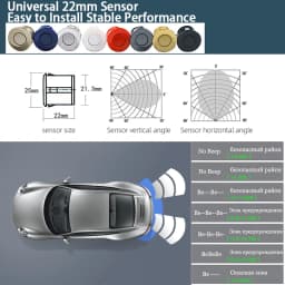 Hippcron Parking Sensor For Car With Auto Parktronic Reverse LED Monitor 4 Sensors Radar Detector System Backlight Display