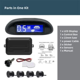 Hippcron Parking Sensor For Car With Auto Parktronic Reverse LED Monitor 4 Sensors Radar Detector System Backlight Display