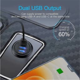 12V/24V usb socket quick charge 3 0 USB Outlet PD USB-C & Two QC3.0 Ports For Boat Marine motorcycle truck