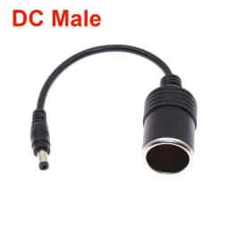 30CM 12V 24V DC 5.5x2.1mm Male Female Plug Connector to Car Cigarette Lighter Socket Power Adapter Cable
