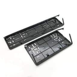 Black European Size License Plate Frame Holder