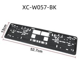 Black European Size License Plate Frame Holder