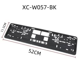 Black European Size License Plate Frame Holder