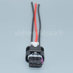 shhworldsea 3 Pin Auto Connector Reversing radar camshaft position sensor solenoid valve plug 4F0973703 4F0 973 703 1-1718644-1