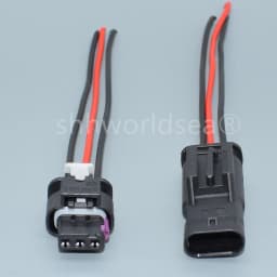 shhworldsea 3 Pin Auto Connector Reversing radar camshaft position sensor solenoid valve plug 4F0973703 4F0 973 703 1-1718644-1