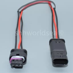 shhworldsea 3 Pin Auto Connector Reversing radar camshaft position sensor solenoid valve plug 4F0973703 4F0 973 703 1-1718644-1