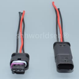 shhworldsea 3 Pin Auto Connector Reversing radar camshaft position sensor solenoid valve plug 4F0973703 4F0 973 703 1-1718644-1