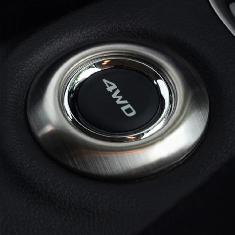 For 2013 2014 Mitsubishi Outlander 4 wd button sticker decoration stainless steel trim for outlander accessories