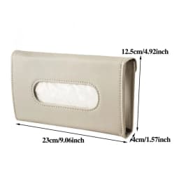 New Soft Leather Car Tissue Box Car Sun Visor Type Block Hanging Container Towel Napkin Holder Paper Rack Organizer Storage Bag