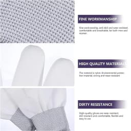 1Pair Car Vinyl Wrap Gloves Anti-Static Window Tinting Film Install Gloves Nylon PU Coated Fingertip Work Gloves Wrapping Tools